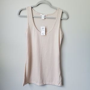 🆕️ Charlotte Russe tank cream gold NWT small